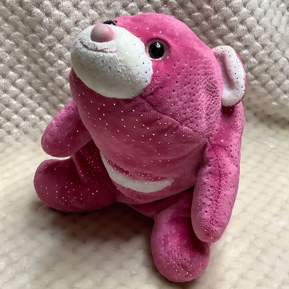 GUND Plush Hot Pink Sparkle SNUFFLES Stuffed Animal 4044584 Toy
